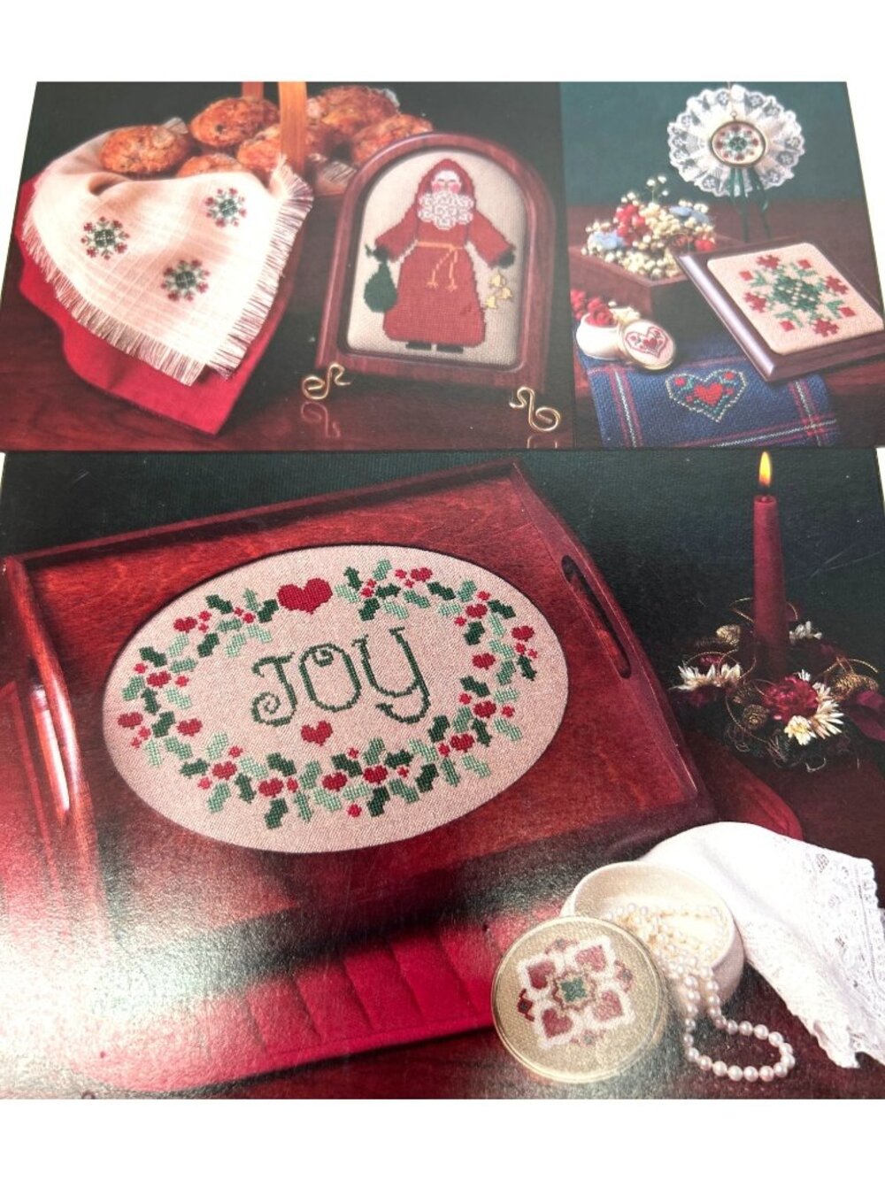 Christmas Hearts & Holly Cross Stitch Pattern Booklet
